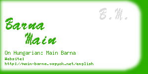 barna main business card